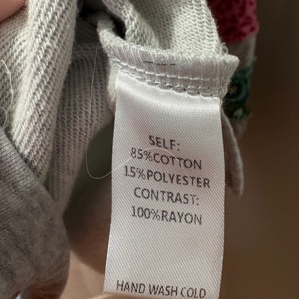 Easel Grey Oversized Patchwork Sleeve Cotton Top - image 7